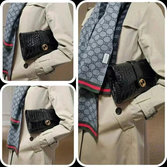 Gucc Double  G Croco Clutch - Picture 16 of 16